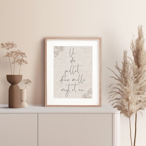Affiche en Lin avec date personnalisée - cadeau mariage amour naissance