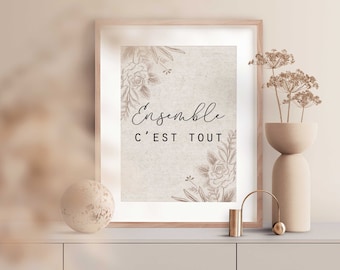 Affiche en Lin - Ensemble - cadeau amour famille