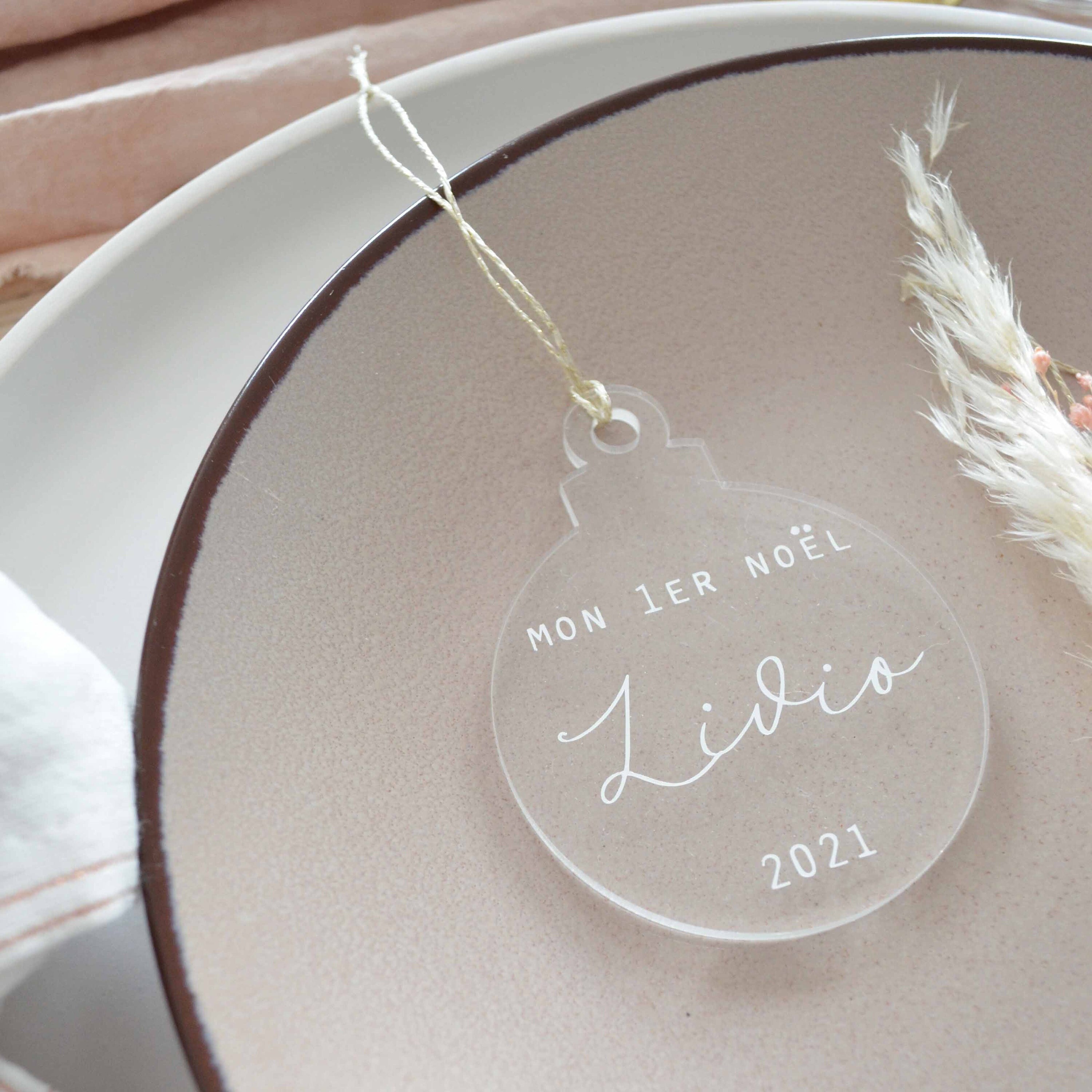 Boule de Noël Mon 1Er Noël + Prénom