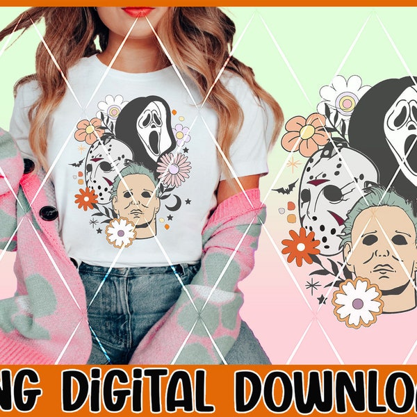 TRENDY Retro Halloween Png Bundle, Retro Halloween Png, Retro Halloween Png, Groovy Sublimation PNG, Spooky Season Png, Trendy Halloween Png