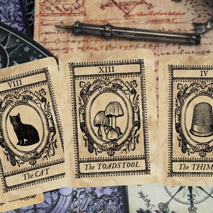 The Witches Pocket Oracle Deck. 27 Poker Size Picture Cards+ Guide Cards. Oracle. Oracle Cards. Oracle Deck. Tarot. Fortune Telling.