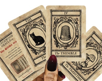 La baraja de oráculo de bolsillo de las brujas. 27 tarjetas con imágenes de tamaño de póquer + tarjetas guía. Oráculo. Tarjetas de Oráculo. Cubierta de Oráculo. Tarot. Adivinación.