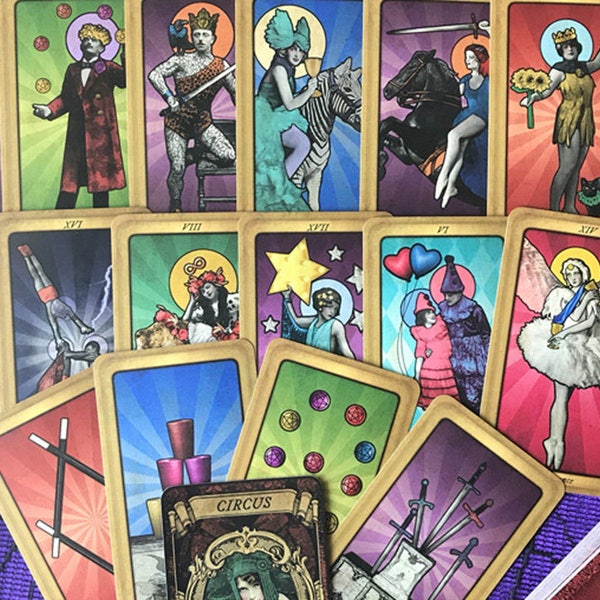 Tarot. Tarot Deck. Circus of Fortune. Original Tarot Cards. Tarot Card Deck. Tarot Deck. Tarot Cards.  Major & Minor Arcana. Divination