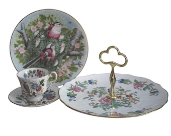 English Bone China Afternoon Tea Set   - Bird  Motif