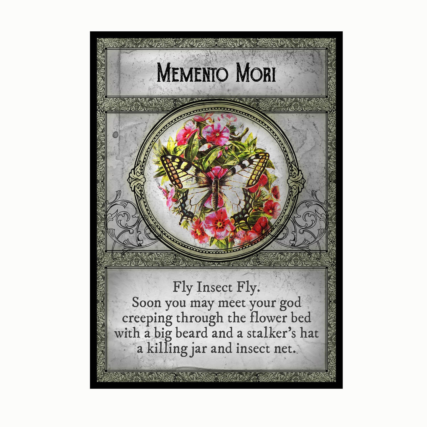 memento mori art print a4 print poetry print memento