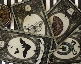 Baraja de oráculo victoriana de Miss Mai. 32 Tarjetas+Tarjetas Guía. Tamaño del tarot. Tarjetas de Oráculo. Tarot. Cubierta de Oráculo. Victoriano. Adivinación. Adivinación