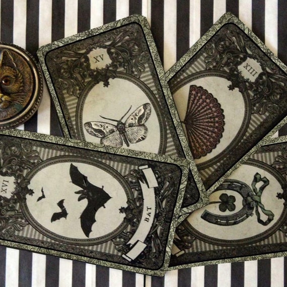 thumbnail image 2 of Vintage Style Tarot Cards Lil Cryptid Oracle Tarot Cards - Whimsical Vintage Deck For Beginners & Expert Readers Oracle Deck 2 of 9