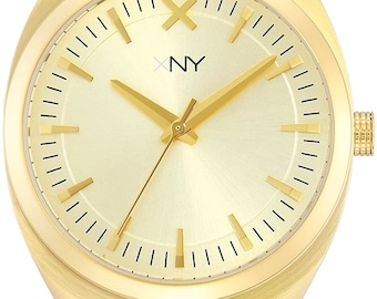 XNY Watch Unisex Watch Beige Leather Strap BV8129X1 Gold Color