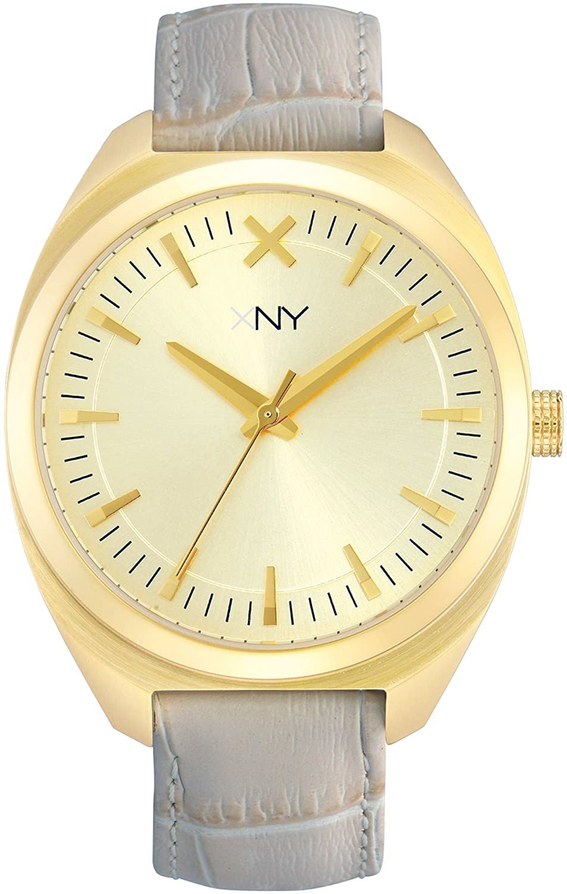 XNY Watch Unisex Watch Beige Leather Strap BV8129X1 Gold Color Etsy