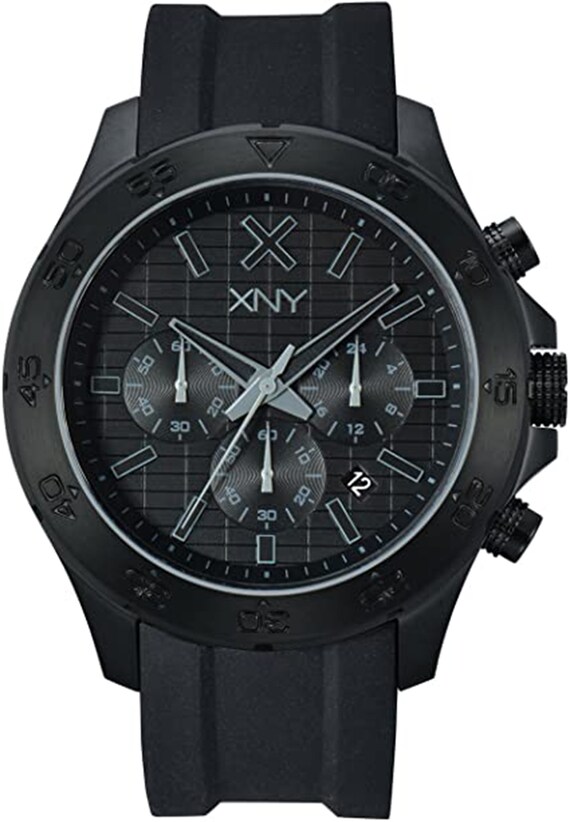 Xny Herrenuhr Chronograph Urban Expedition Schwarz Silikonarmband