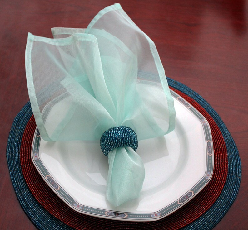 Decorative Napkins Sheer Organza 10 Colors Sold as Set of 6 - Etsy