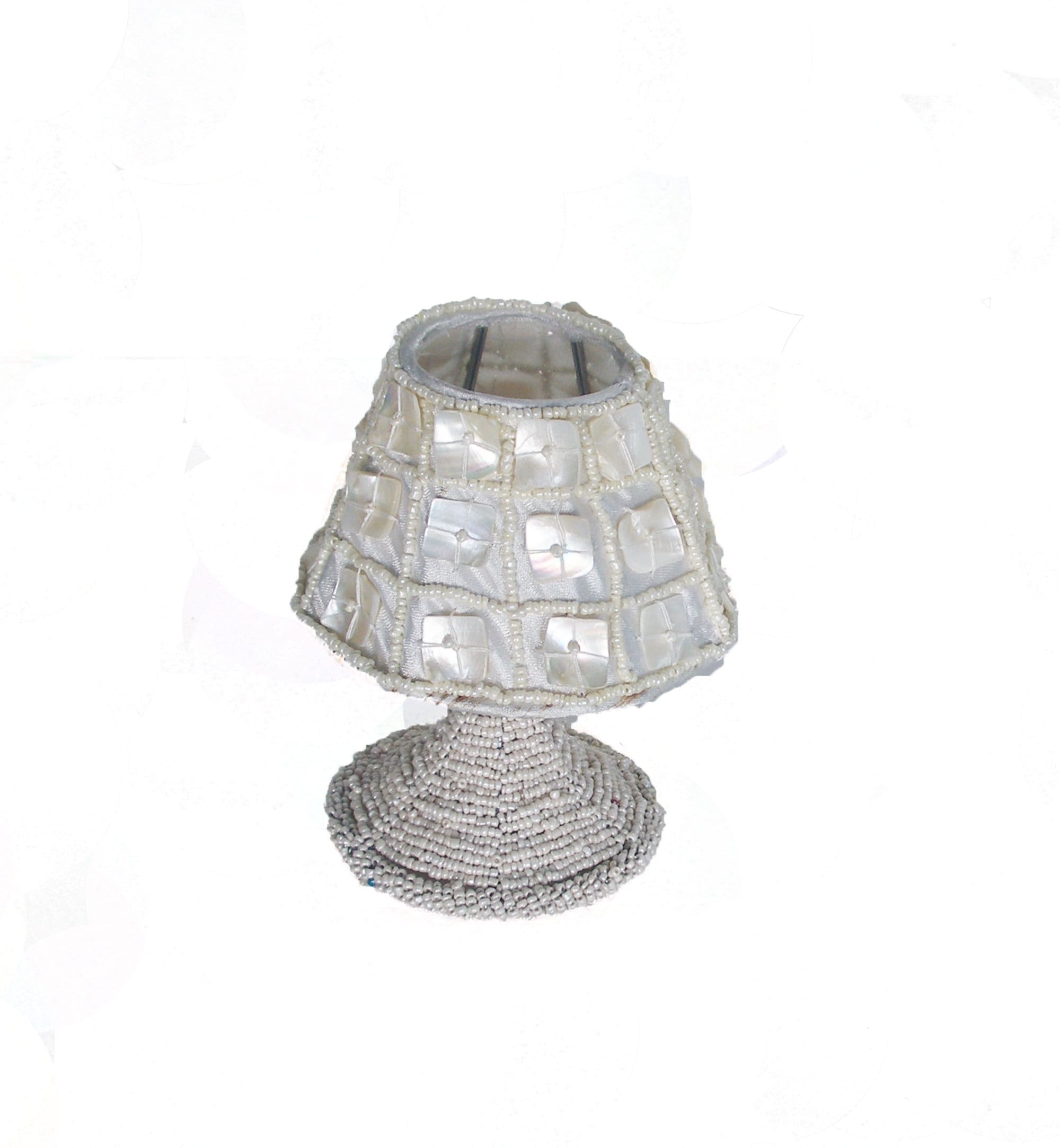 Beaded Ivory Tea Light Lamp Shade, Picture Frame, Jewelry Box, Etsy