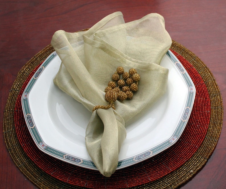 Decorative Napkins Sheer Organza 10 Colors Sold as Set of 6 Etsy