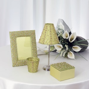 Beaded Tea Light Lamp Shade Beaded Picture Frame,Box