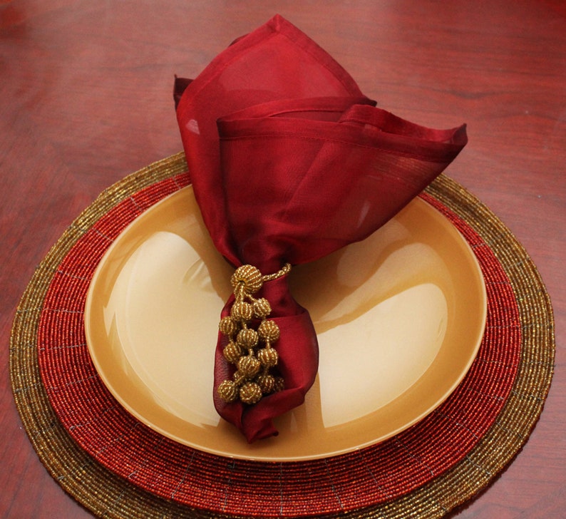 Decorative Napkins Sheer Organza 10 Colors Sold as Set of 6 Etsy