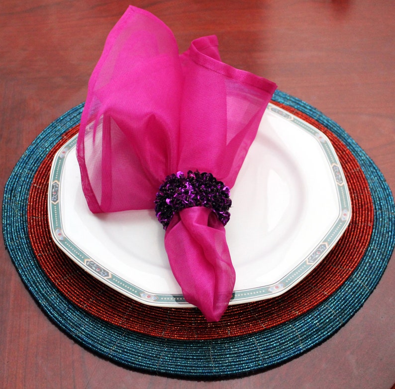 Decorative Napkins Sheer Organza 10 Colors Sold as Set of 6 Etsy
