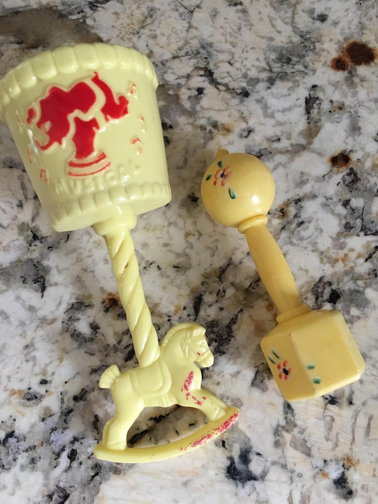 Vintage Squeak Toy and Rattle Set - Etsy