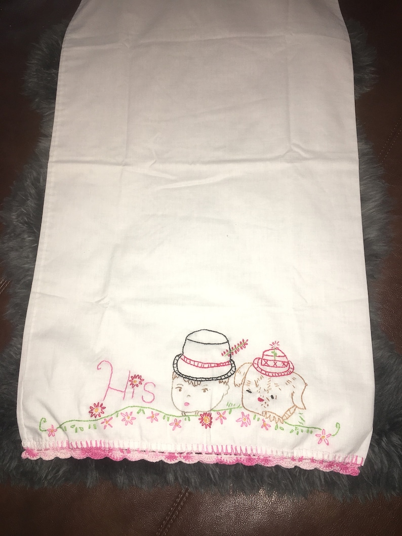 Vintage Embroidered Pillowcase set