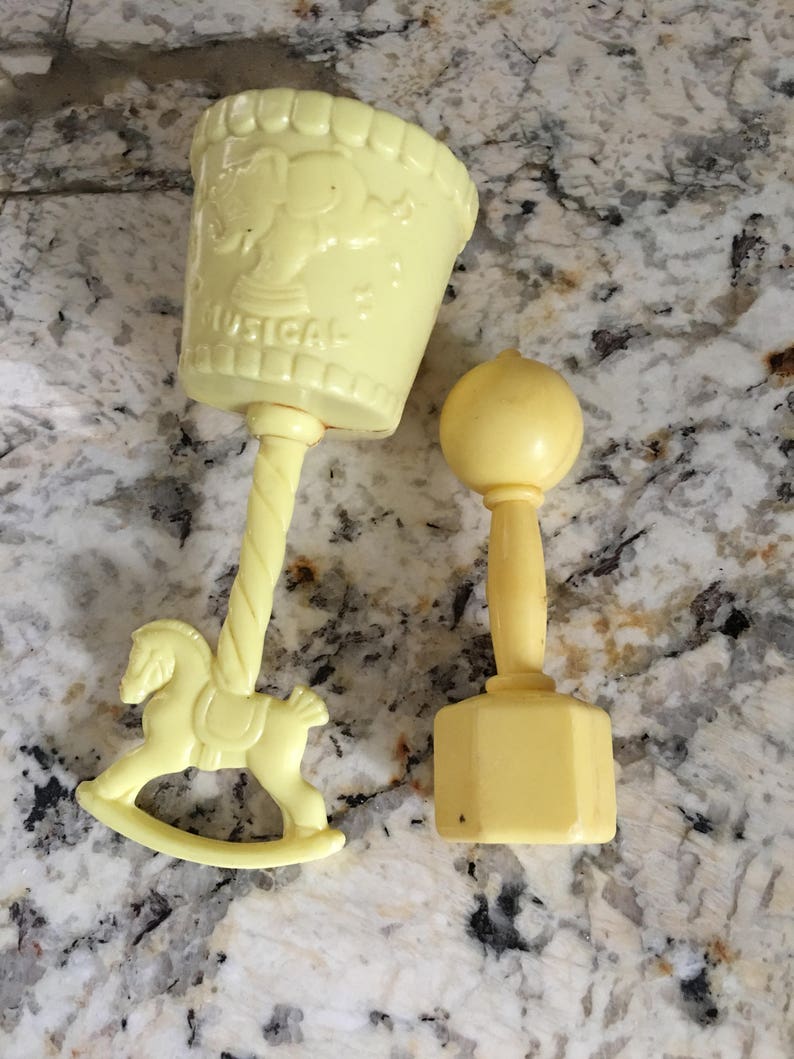 Vintage Squeak Toy and Rattle Set Etsy