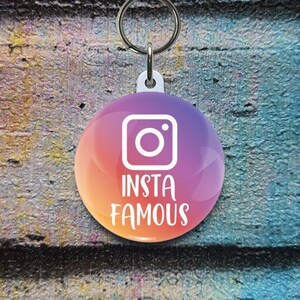 Instafamous Dog ID Tag | Pet ID Tags | Custom Pet Tag | Unique Pet Tags | Funny Dog ID Tag | Personalised Pet Tag | Cute Dog Tags | Dogs