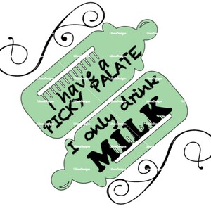 Picky Palate Milk Only digital download, humor, baby, newborn, bottle, breastfeed