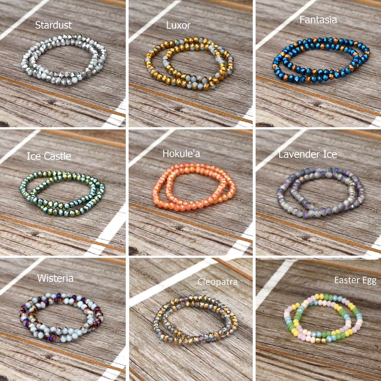 Multicolor Opaque Crystal Beads Stretch Ankle Bracelet Etsy