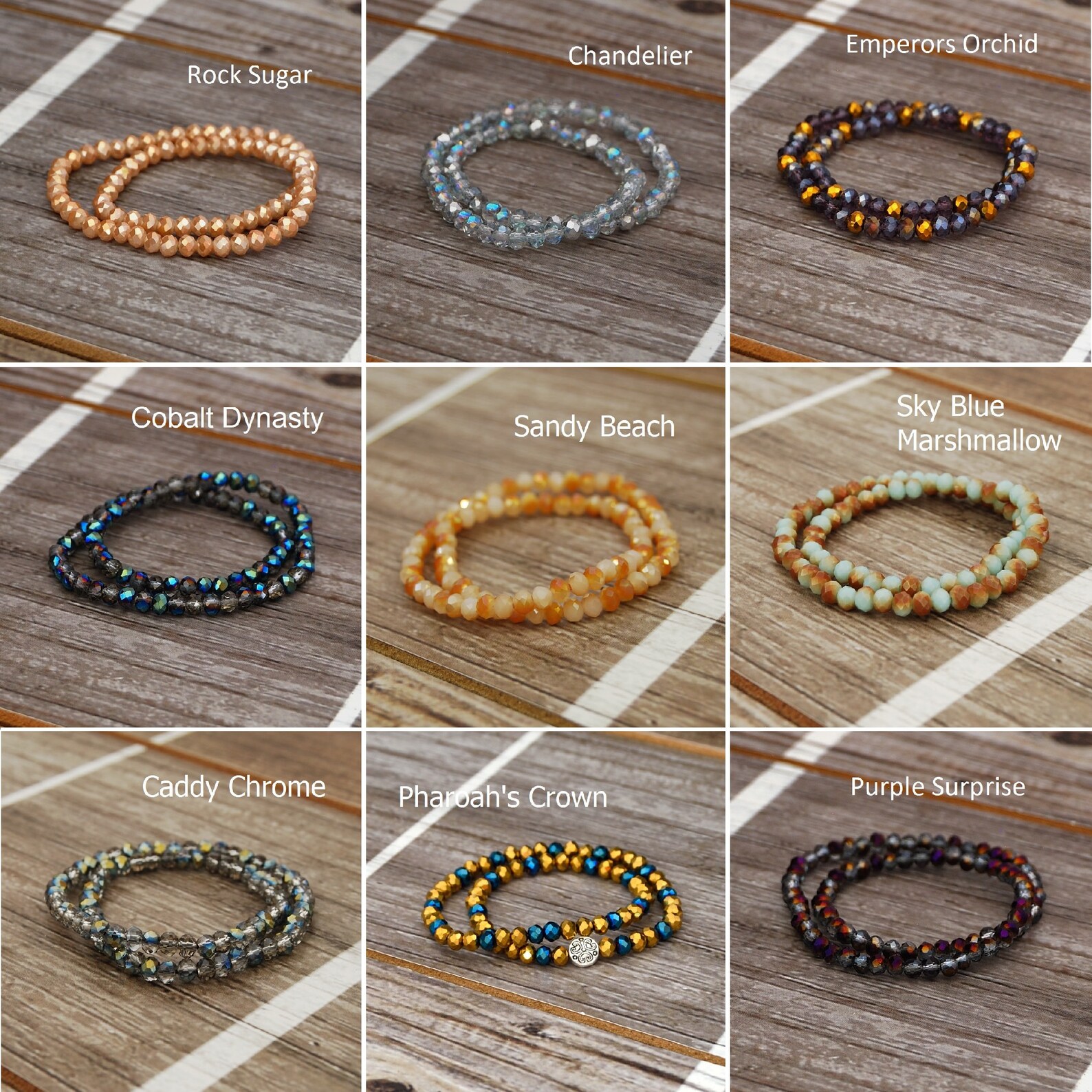 Multicolor Opaque Crystal Beads Stretch Ankle Bracelet Etsy