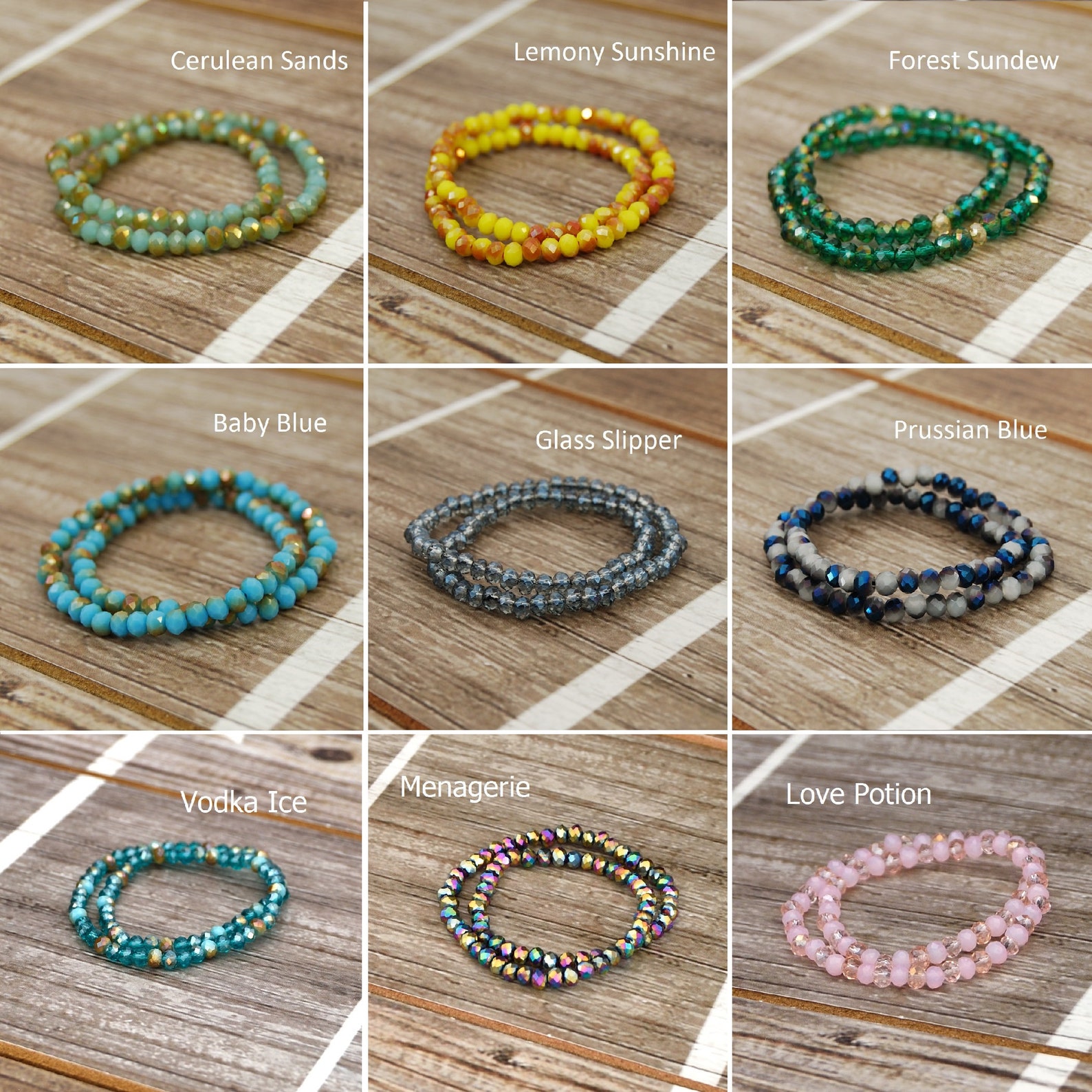 Multicolor Opaque Crystal Beads Stretch Ankle Bracelet Etsy