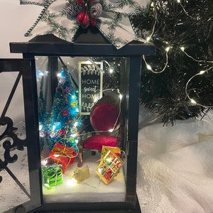 Christmas Lanterns Decorations Centerpiece Sparkly Lights for Holiday