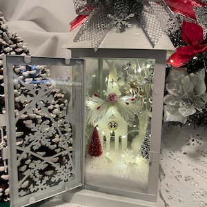 Christmas Lanterns Decorations Centerpiece Sparkly Lights for the Holidays