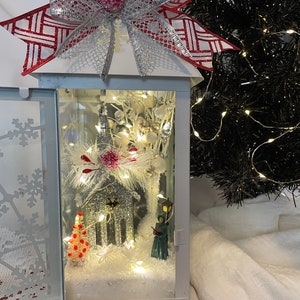 Christmas Lanterns Decorations Centerpiece Sparkly Lights for the Holidays