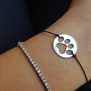 925 Silver Footprint Bracelet ~ Paw Silver bracelet