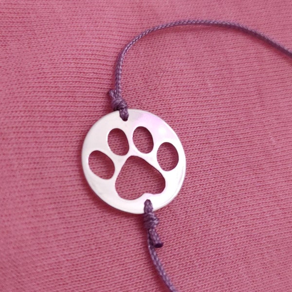 Paw Silver bracelet pendant  Pet Jewelry Bracciale Zampa ciondolo in Argento 925