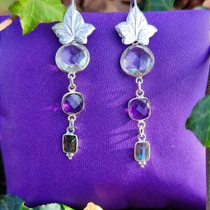 Ivy and stone earrings