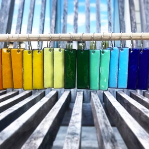 1.5&quot; Classic Enamel Drops || Colorful Rectangular Enamel Earrings