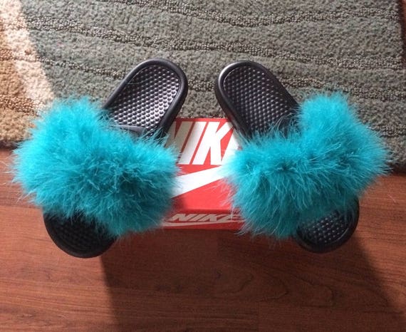 nike furry slides