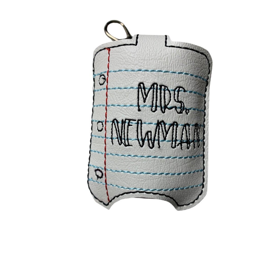 Teacher Notebook Hand Sanitizer Holder, Personalized Holder, Teacher …