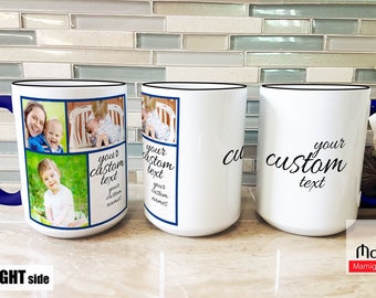 Personalized Coffee Mug with custom Photo and Text, Customized Mug, Personalized Photo Mug, Mug with Pictures and Text, Custom Mug Grandma