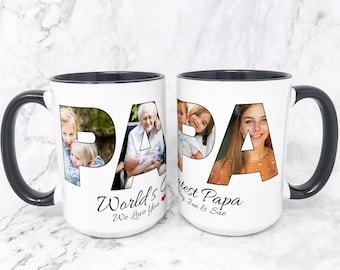 Grandad Gift, Personalized Photo Mug for Grandpa, Papa Mug, Custom Gift for Grandpa, Papa Birthday Gift, Collage Mug, Grandparent Mug