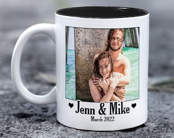 Personalized Photo and Text Coffee Mug, Custom Photo Mug, Photo Mug Personalized for Birthday Anniversary, Custom Mug With Photo Text