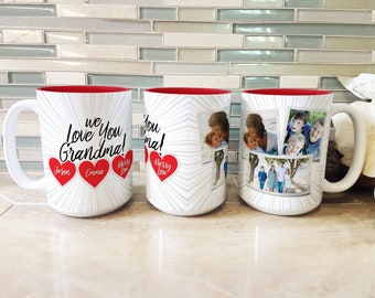Custom Mug for Mom, Personalized Photo Mug, Custom Gift for Grandma, Nana Mug, Custom Photo Mug, Mug with Photo and Text, Custom Coffee Mug