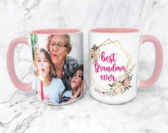 Personalized Photo Coffee Mug, Gift for Her, Wife, Grandma, Great Birthday Gift, New Moms, New Grandmas, Gift for Aunts, Gift for Friends