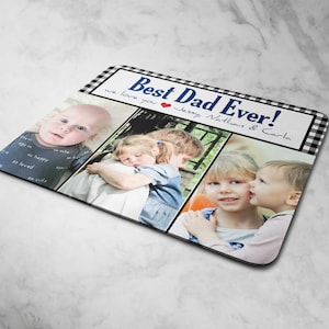 Personalized Photo Mouse Pad: Custom Picture Mousepad, Gift for Mom