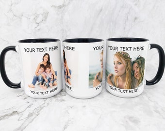 Personalized mug with pictures, Personalized photo Coffee mug, Custom photo mug with text, Custom coffee mug with photos, Picture coffee mug