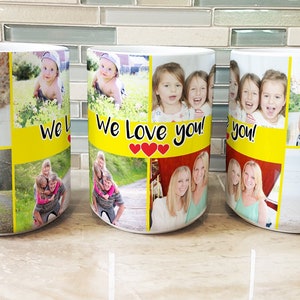 Custom Photo Collage Coffee Mug, Personalized Photo Collage Mug, Add Your Photo and Image Mug, Custom Photo Gift for Mom, Photo Gift for Dad image 2