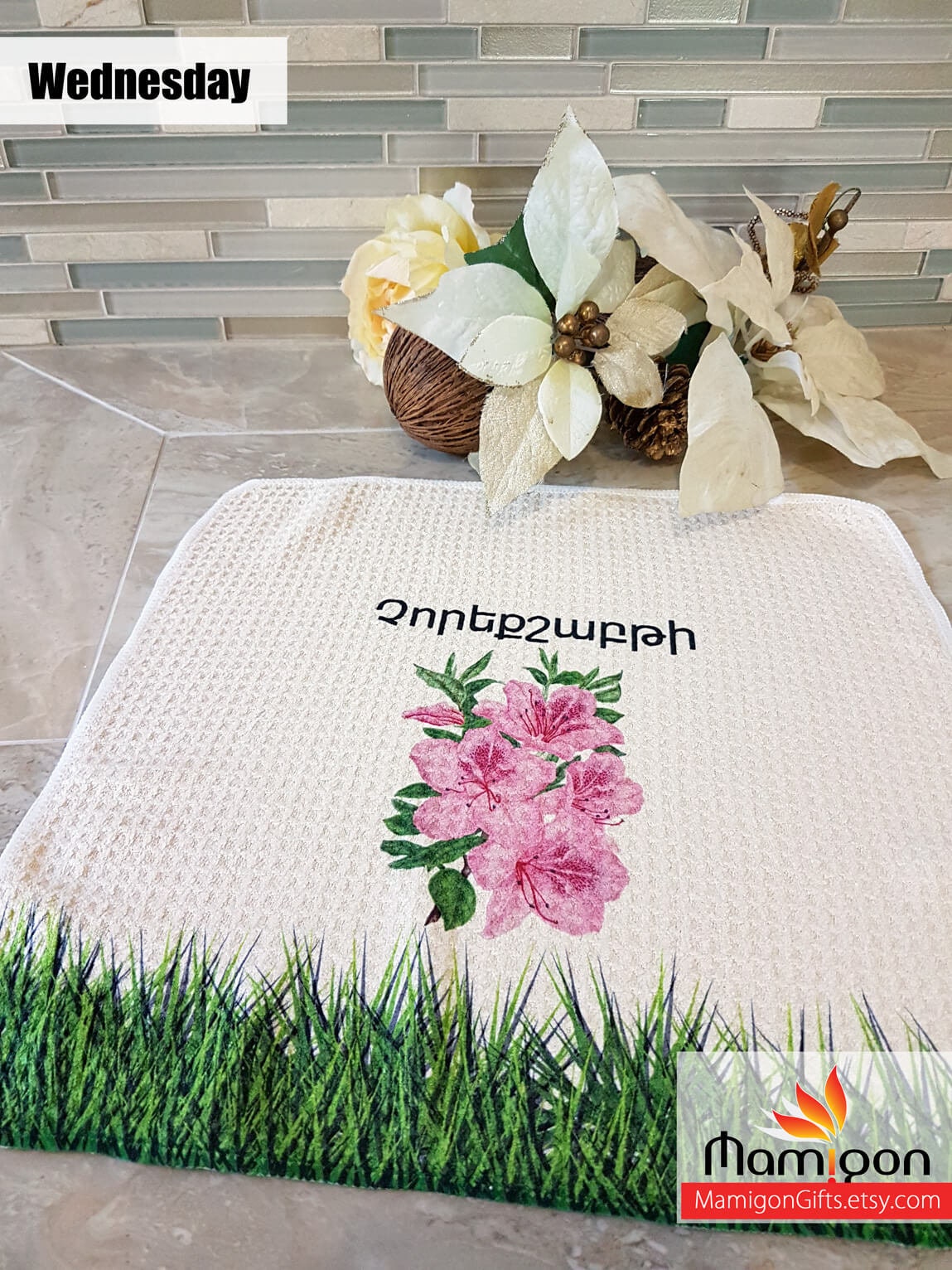 Armenian Gift, Set of 7 Towels, Face Towels, Dish Cloths, Washing