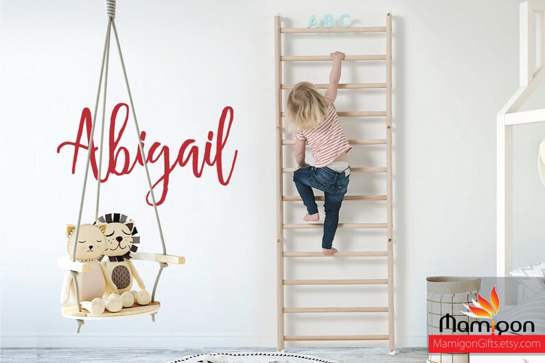 Name Decal Nursery Wall Decal Personalized Name Wall Decal Etsy