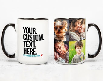 Custom Photo Mug, Personalized Mug with Photos, Unique Gift for Christmas, Personalized Ceramic Coffee Cup, Gift for Wife, Gift for Husband