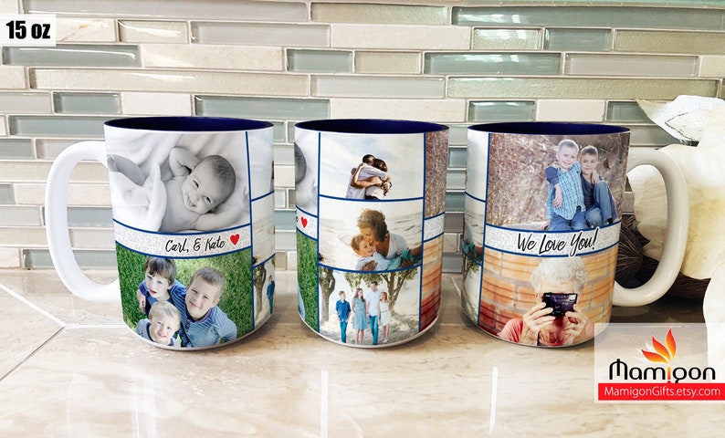 Custom Coffee Mug, Personalized Mug With Picture, Photo Collage Mug, Photo Mug, Picture Mug, Personalized Photo Gift, Birthday Gift, Mum Mug image 2