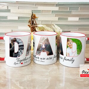 Gift for New Dad, Father's day gift, Gift for him, Family Photo collage mug, Best friend gift, Birthday gift, Gift for men,Personalized Gift